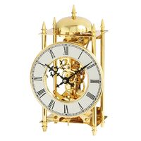 25cm Brass Mechanical Skeleton Table Clock With Bell Strike By AMS image