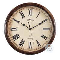 42cm Antique Style Round Wall Clock With Roman Numerals By AMS image