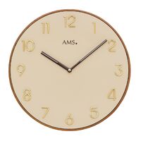 33cm Cream Round Wall Clock By AMS image