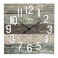 50cm Rustic Design Square Wall Clock By AMS  image