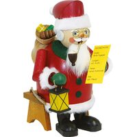 SANTA SITTING ON STOOL 16CM SMOKER