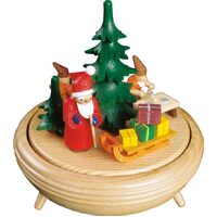 Wooden Music Box With Christmas Workshop Scene By Richard GLÄSSER