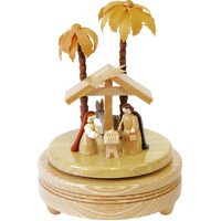 Wooden Music Box With Nativity By Richard GLÄSSER