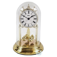 23cm Gold Anniversary Clock With White Dial By HALLER image
