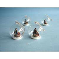 Glass Ball Manger Scene 7cm