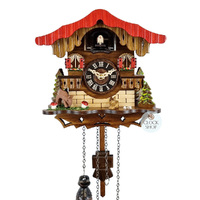 Rabbit & Trees Battery Chalet Cuckoo Clock 20cm By ENGSTLER