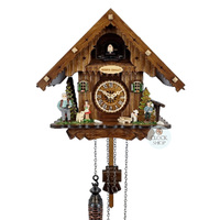 Heidi House Battery Chalet Cuckoo Clock With Dog & Goat 22cm By ENGSTLER image