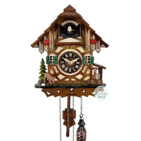 Deer & Water Trough Battery Chalet Cuckoo Clock 23cm By ENGSTLER image