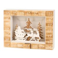 Santa With Sleigh Advent Calendar 35cm Led