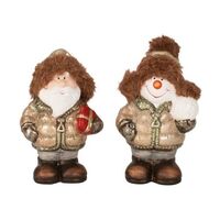 Santa / Snowman Standing in Ski Jackets
