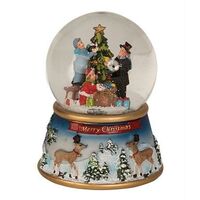 Christmas Tree Snow Globe with Music LED