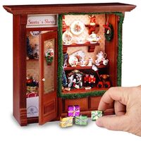 Miniature Picture Box Christmas Shop with Light - RP - 2.797/7
