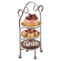 Miniature High Tea Set With Cakes Metal Stand - RP - 1.499/6