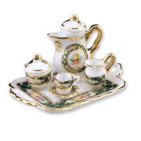 MINIATURE COFFEE TRAY IRISH ROSE DESIGN