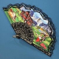 Hand Fan Alpine Landscape