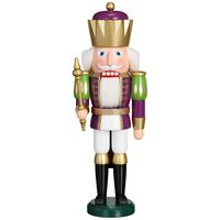 40cm Purple & Green King Nutcracker By Seiffener image