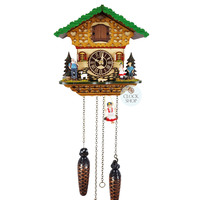 Heidi House Battery Chalet Cuckoo Clock With Swinging Doll 20cm By TRENKLE image