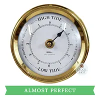 12.5cm Polished Brass Quartz Tide Clock By FISCHER (Minor Cosmetic Flaws) image