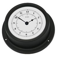12.5cm Black Nautical Quartz Clock By FISCHER image