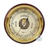 24cm Mahogany Round Barometer By FISCHER image