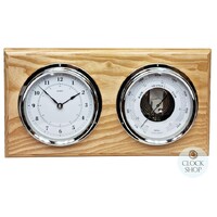 38cm Ash Weather Station With Quartz Clock & Barometer By FISCHER image