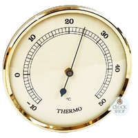 8.4cm Gold Thermometer Insert With Ivory Dial By FISCHER image