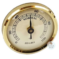 4.2cm Gold Hygrometer Insert With Ivory Dial By FISCHER image
