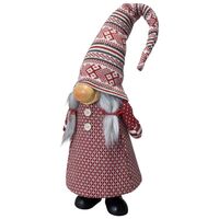 Gnome Wobble Girl Red 43cm