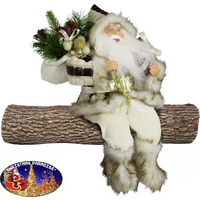 Santa Claus Danny With Sack Sitting 30cm