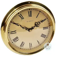 15cm Gold Clock Insert With Gold Dial & Roman Numerals By FISCHER