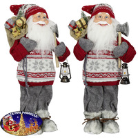 SANTA CLAUS TAMMO WITH LANTERN AND SACK STANDING 45CM