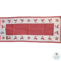 Reindeer Red Table Runner 40 X 100cm By Schatz