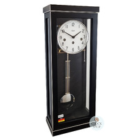 57cm Black 8 Day Mechanical Chiming Wall Clock By HERMLE image