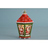 Santa Lantern Coloured 17.5cm