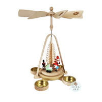 28cm Santa & Presents Tealight Christmas Pyramid By Richard Glässer image