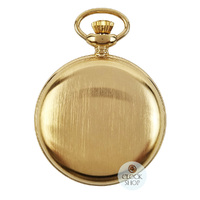 4.8cm Polished Plain Gold Plated Pocket Watch By CLASSIQUE (Arabic) image