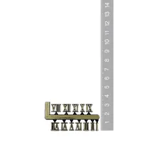 9mm Gold Roman Numerals