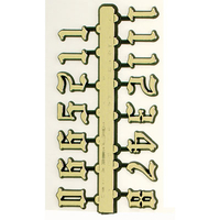 Gold Old English Numerals 25mm image