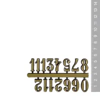 20mm Gold Arabic Numerals