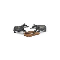 Schleich - Badger Cubs Pair