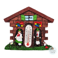 7cm Weather House Fridge Magnet- Brown image