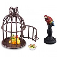 Miniature Parrot In Cage