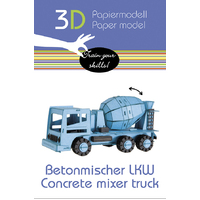 CONCRETE MIXER- 3D PAPER MODEL