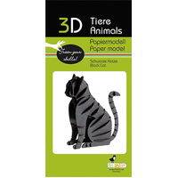 3D Paper Model- Black Cat image