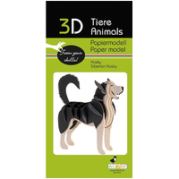 3D Paper Model- Siberian Husky image