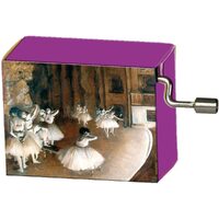 Classic Art Hand Crank Music Box- Ballet Rehearsal By Edgar Degas (Schumann- Reverie) image