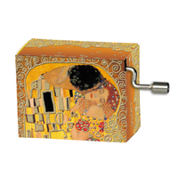 Classic Art Hand Crank Music Box- The Kiss by Klimt (Debussy- Arabesque) image