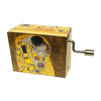 Classic Art Hand Crank Music Box- The Kiss by Klimt (Beethoven- Fur Elise) image
