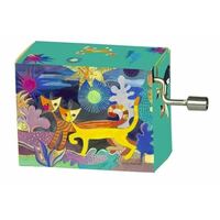 Classic Art Hand Crank Music Box- Cats In Wonderland (Mozart- A Little Night Music)