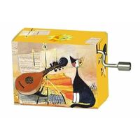 Classic Art Hand Crank Music Box- Musical Cat (Beethoven- Fur Elise)